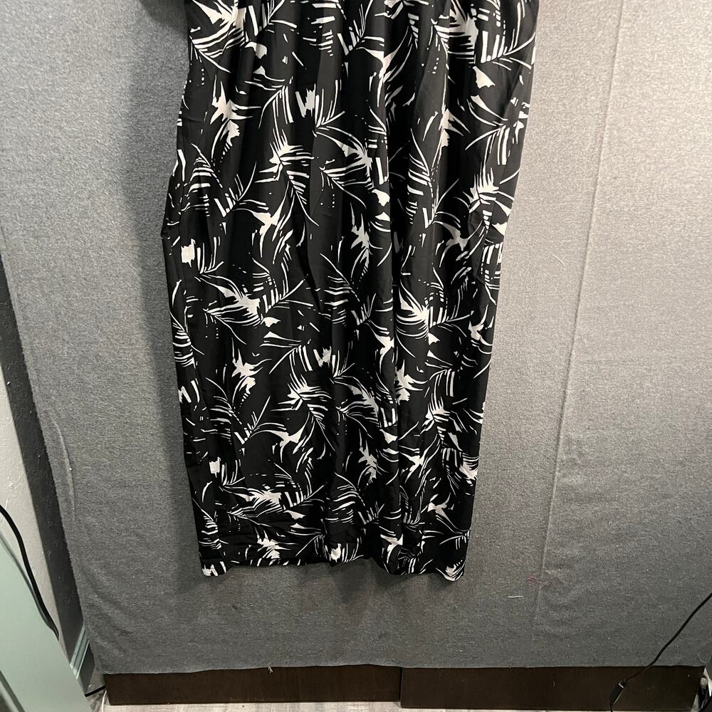 Belle Beach by Kim Gravel Petite Tie Front Cover-Up Poolside Palm, Petite M/L - Picture 13 of 15